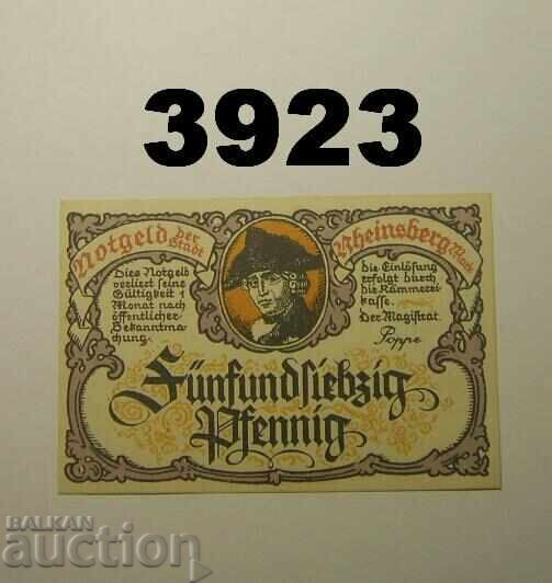 Rheinsberg 75 pfennig 1922 Γερμανία