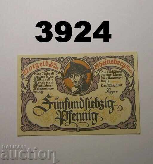 Rheinsberg 75 pfennig 1922 Germania