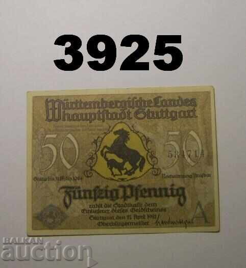 Στουτγκάρδη 50 φενίχ 1921 Γερμανία