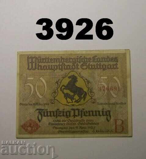 Stuttgart 50 pfennig 1921 Germany