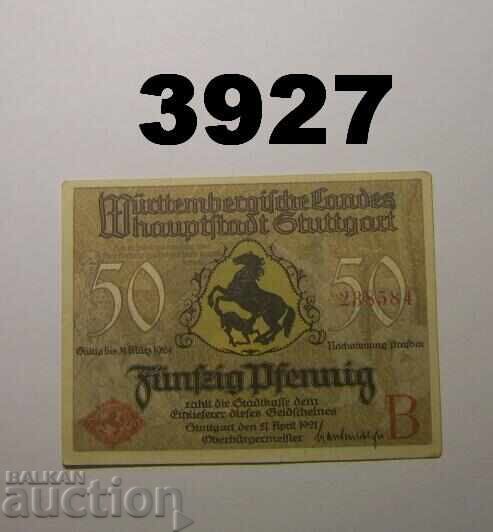 Στουτγκάρδη 50 φενίχ 1921 Γερμανία
