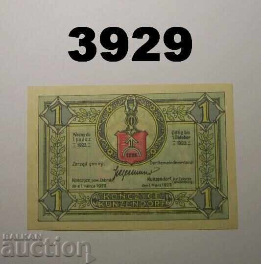 Kunzendorf 1 mark 1922 Полша Германия