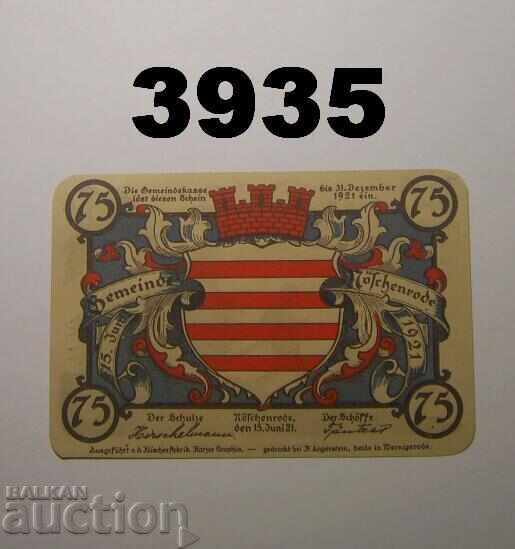 Nöschenrode 75 pfennig 1921 Germania