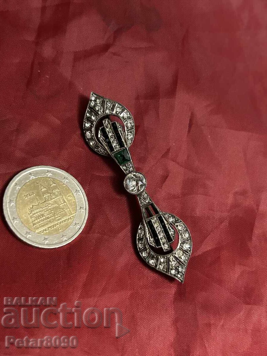 Vintage silver brooch with stones with price € 12.00 | 23.47 BGN
