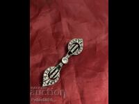 Vintage ασημένια καρφίτσα με πέτρες