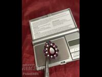 Huge silver women's ring, Revival period style