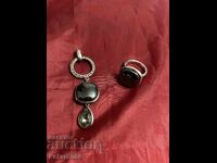 Σετ μενταγιόν και δαχτυλίδι 25.4 γραμμάρια Ασήμι