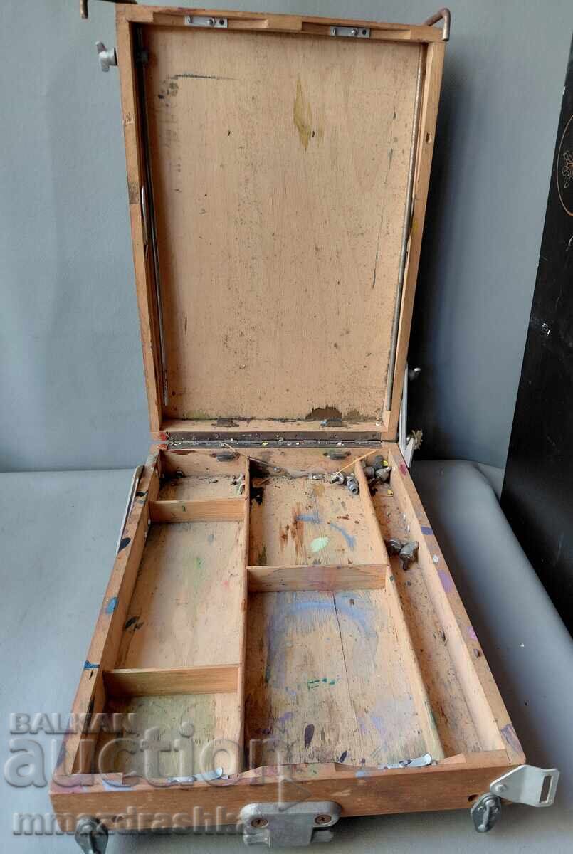 Șevalet portabil cu paletă pentru artiști