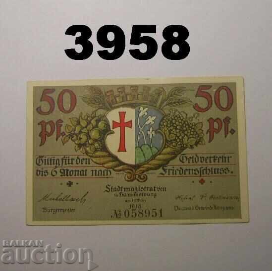 Hammelburg 50 pfennig 1918 Germania