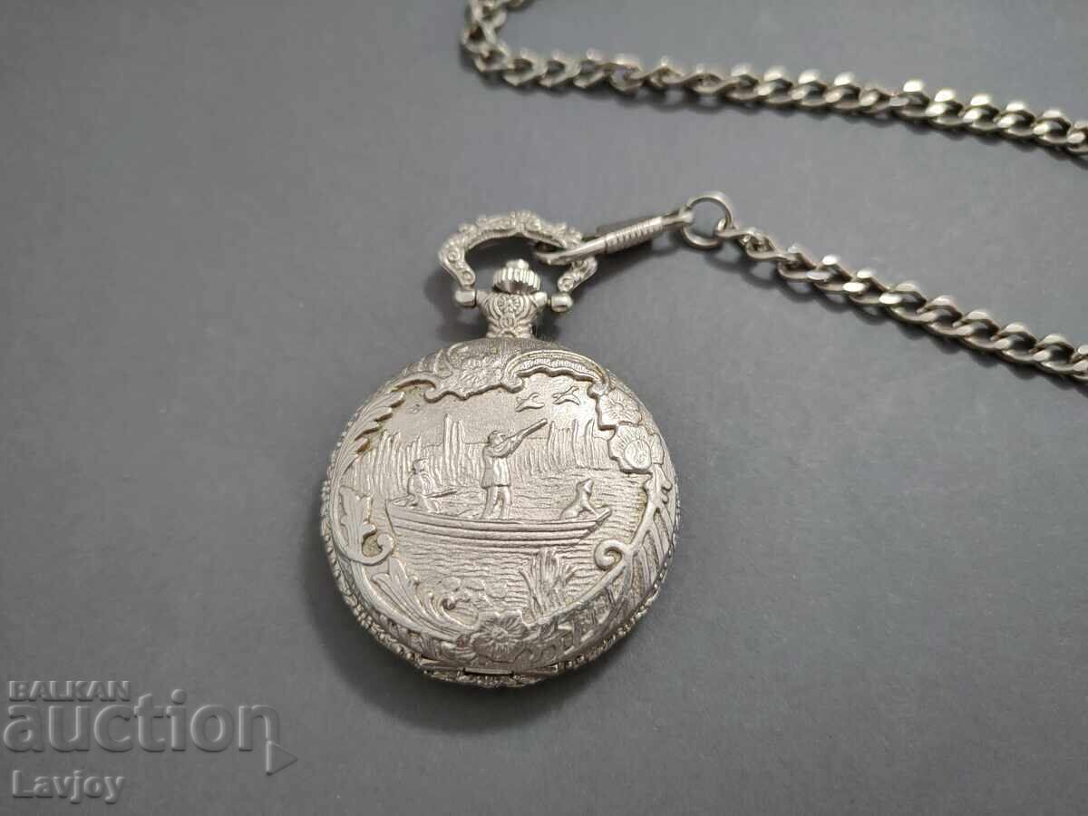 Ретро джобен часовник Ловна сцена Б.З.Ц от 0.01 цент с цена € 0.01 | 0.02 лв.