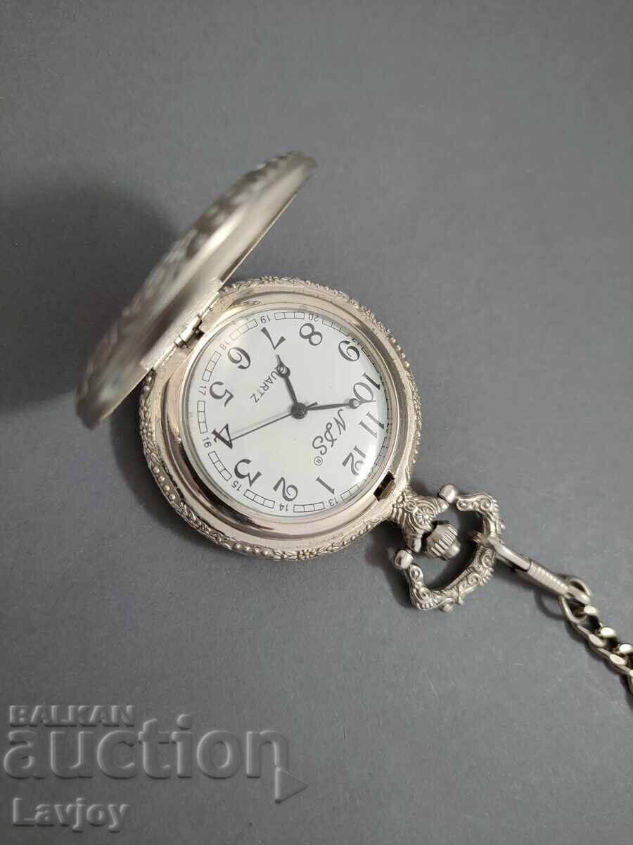 Ретро джобен часовник Ловна сцена Б.З.Ц от 0.01 цент - 5