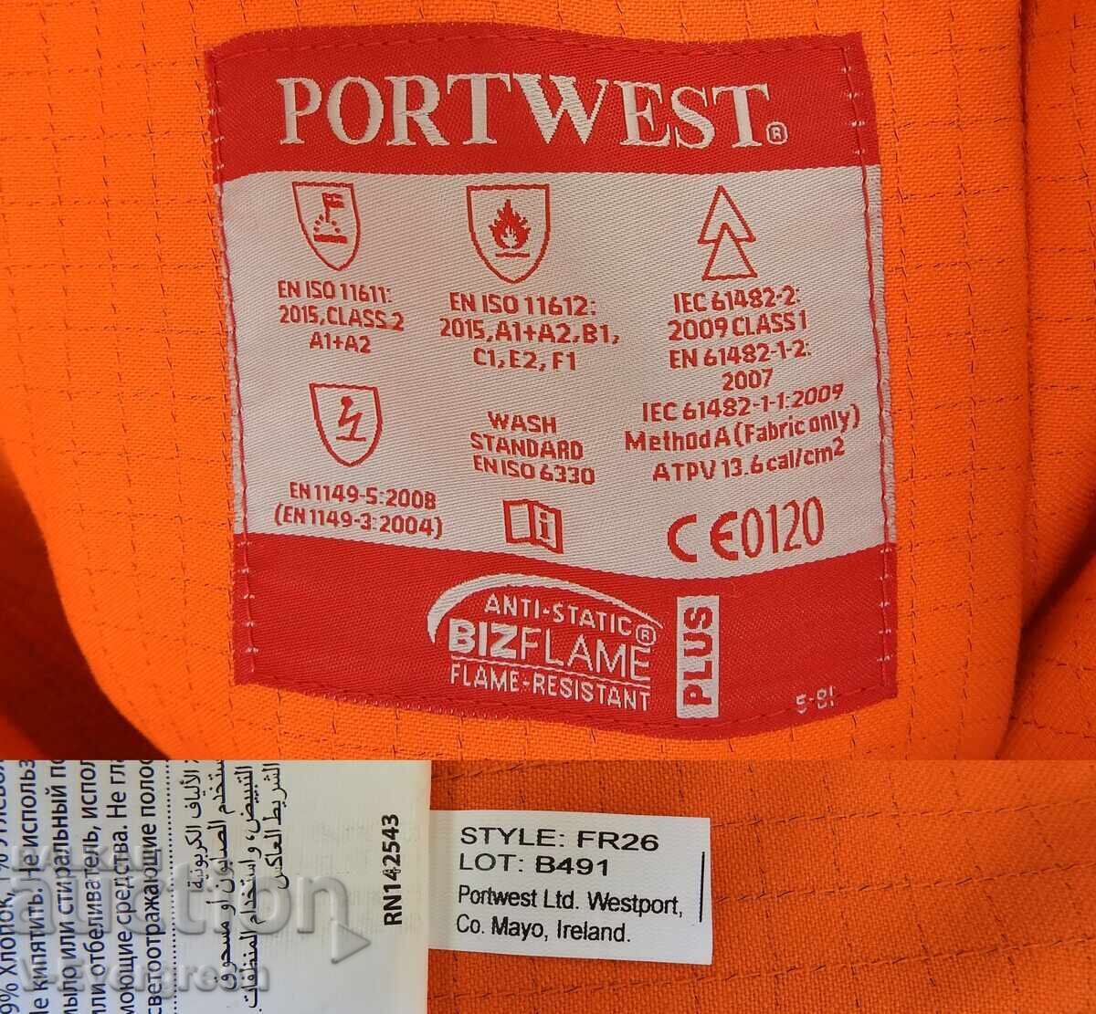 BIZFLAME PLUS Πυρίμαχο παντελόνι εργασίας PORTWEST 3XL - 5