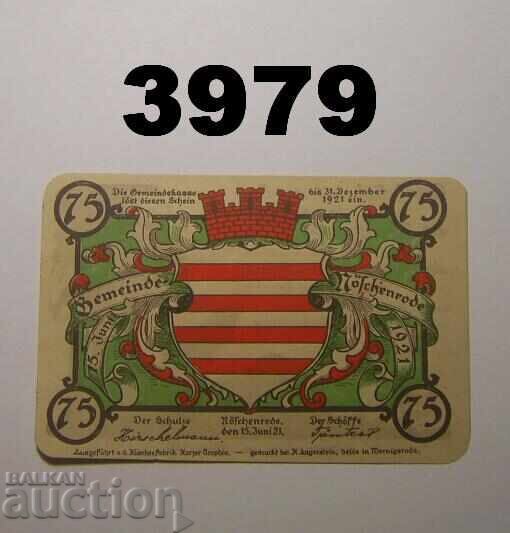 Nöschenrode 75 pfennig 1921 Γερμανία