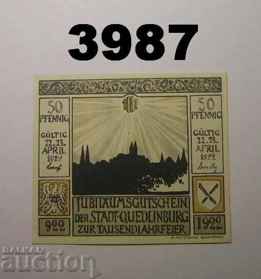 Quedlinburg 50 pfennig 1922 Германия