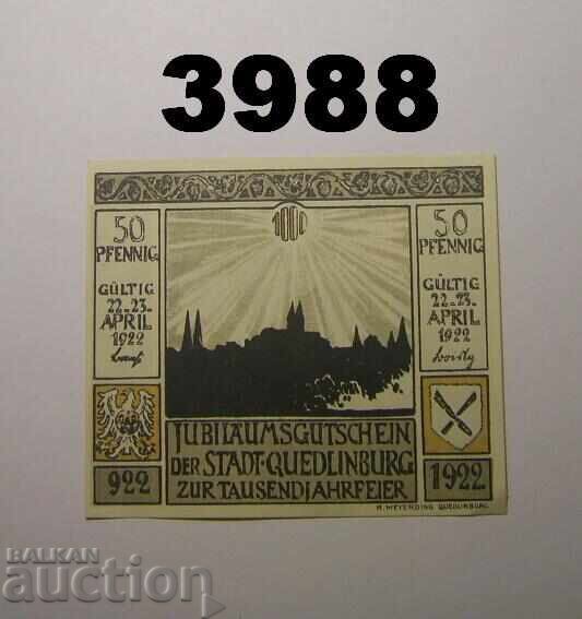 Quedlinburg 50 pfennig 1922 Germany