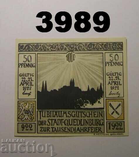 Quedlinburg 50 pfennig 1922 Германия