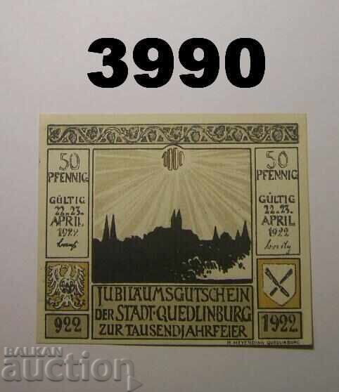 Quedlinburg 50 pfennig 1922 Германия