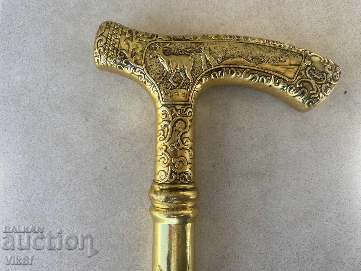 Μπαστούνι με ενσωματωμένο στιλέτο και λαβή "ΤΑΡΑΝΔΟΣ" - κίτρινο