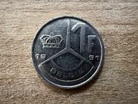 Belgia - 1 franc (1991) - BELGIA