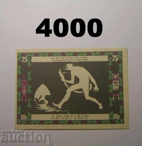 Grünberg 75 pfennig 1921 Γερμανία με τιμή € 1.00 | 1.96 BGN