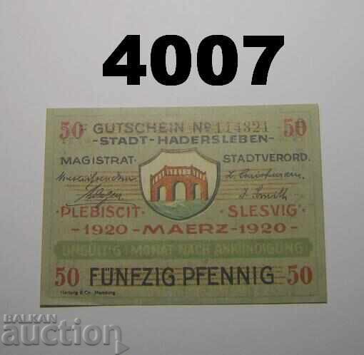 Hadersleben 50 pfennig 1920 Γερμανία