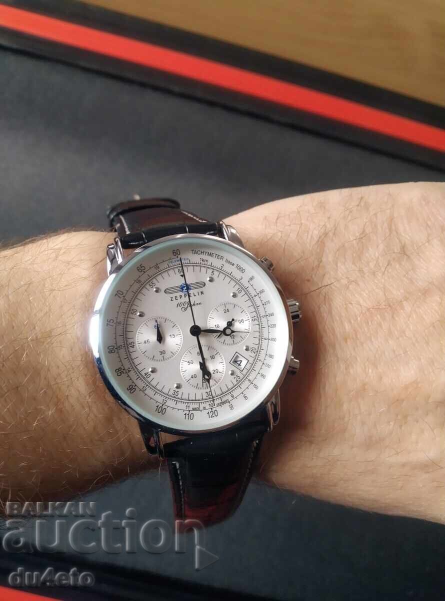 Auction  Men's retro business watch Zeppelin 100 Jahre Zeppelin 7680