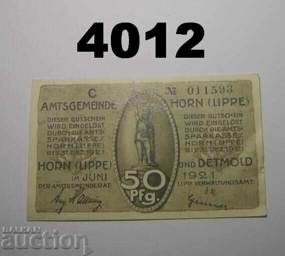 Horn 50 pfennig 1921 Germania