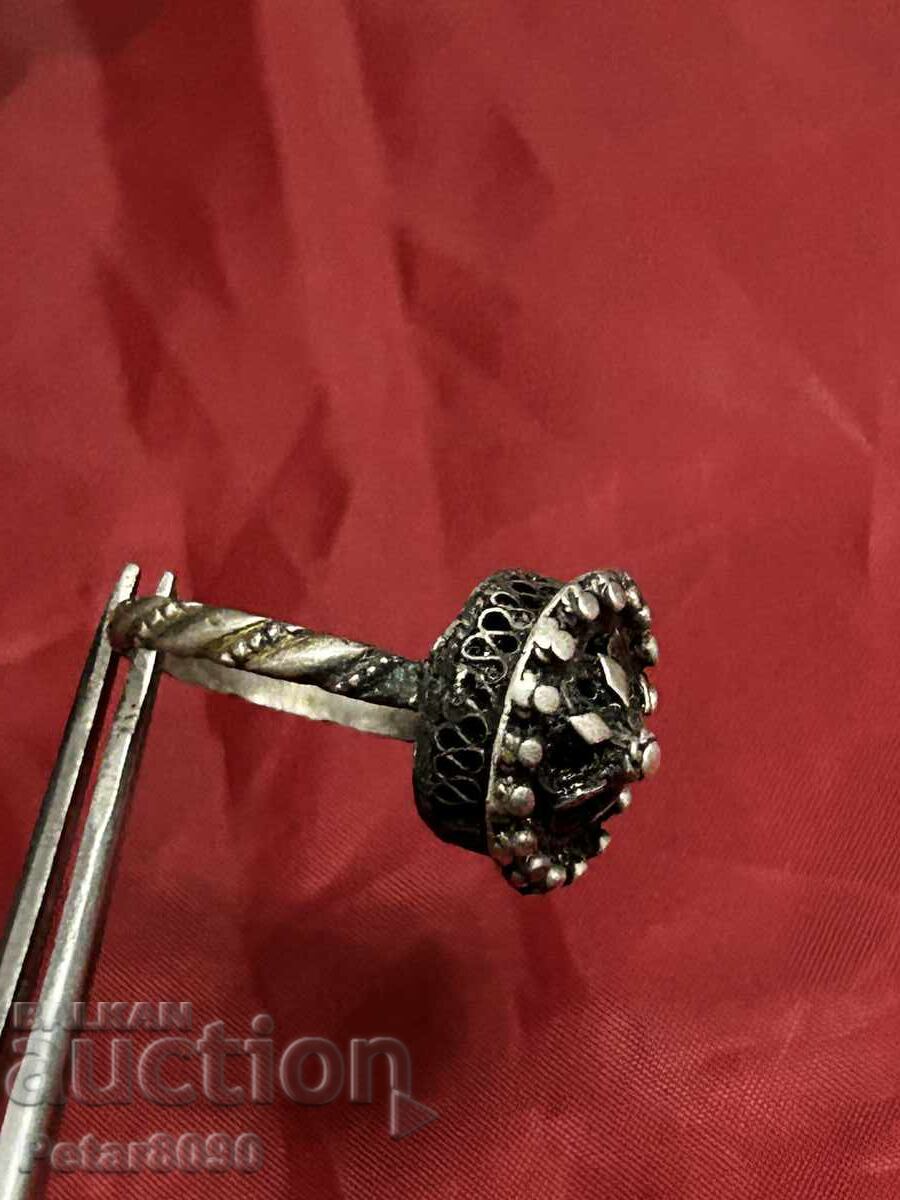 Delivery of Silver Bulgarian National Revival ring 18.5mm hallmarks