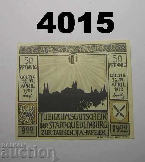 Quedlinburg 50 pfennig 1922 Германия