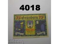 Grünberg 75 pfennig 1921 Германия