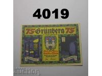 Grünberg 75 pfennig 1921 Γερμανία