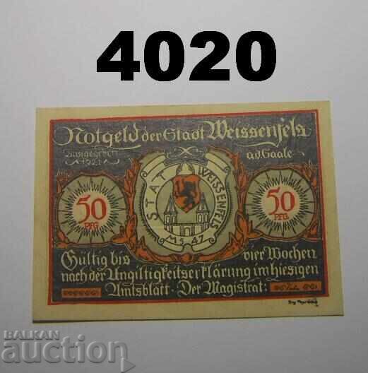 Weissenfels 50 pfennig 1921 Γερμανία με τιμή € 1.00 | 1.96 BGN