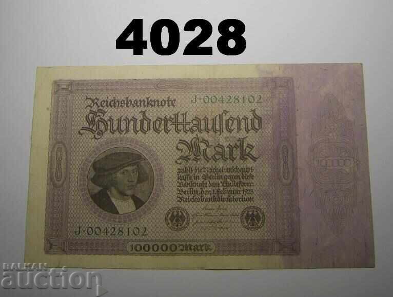 Γερμανία 100.000 μάρκα 1923 VF