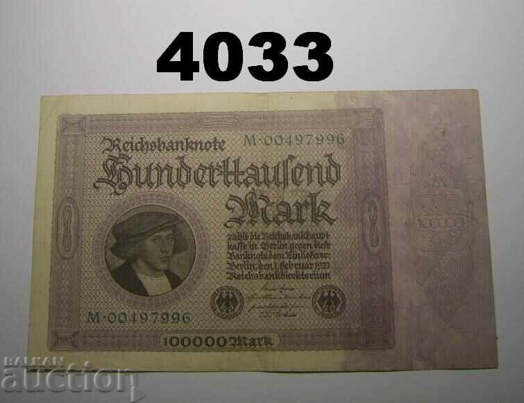 Germany 100,000 Marks 1923