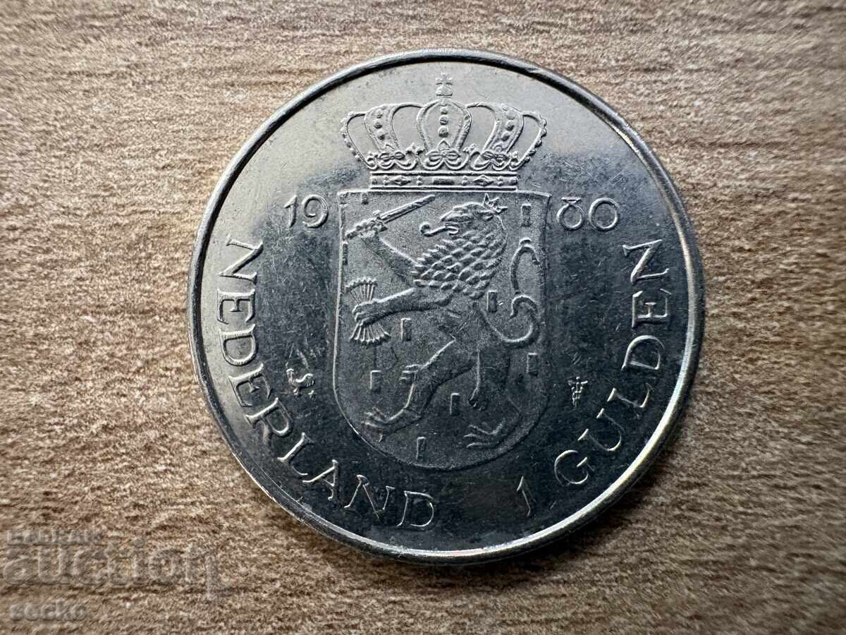 Olanda - 1 gulden (1980) - Încoronarea Reginei