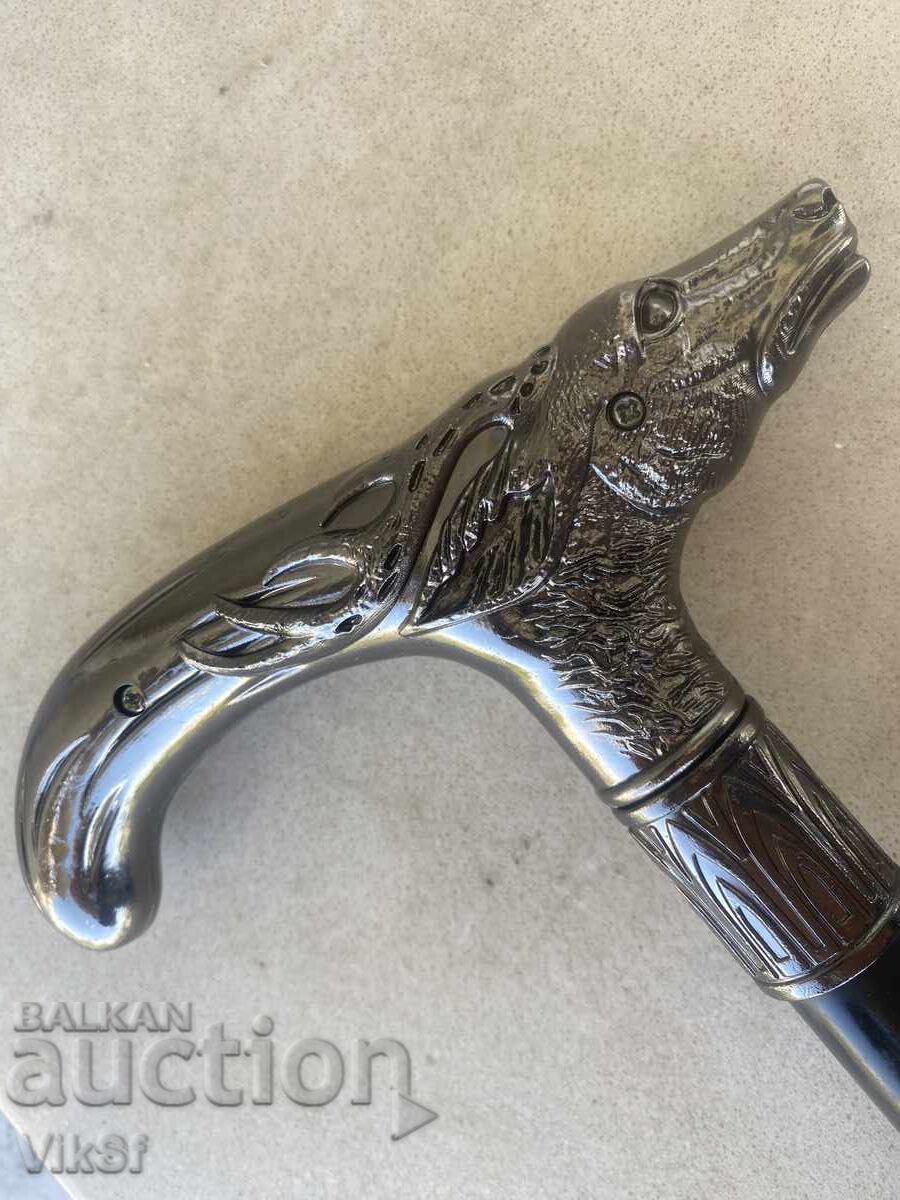 Δημοπρασία Μπαστούνι με ενσωματωμένο στιλέτο και λαβή "ΤΑΡΑΝΔΟΣ" - λευκό