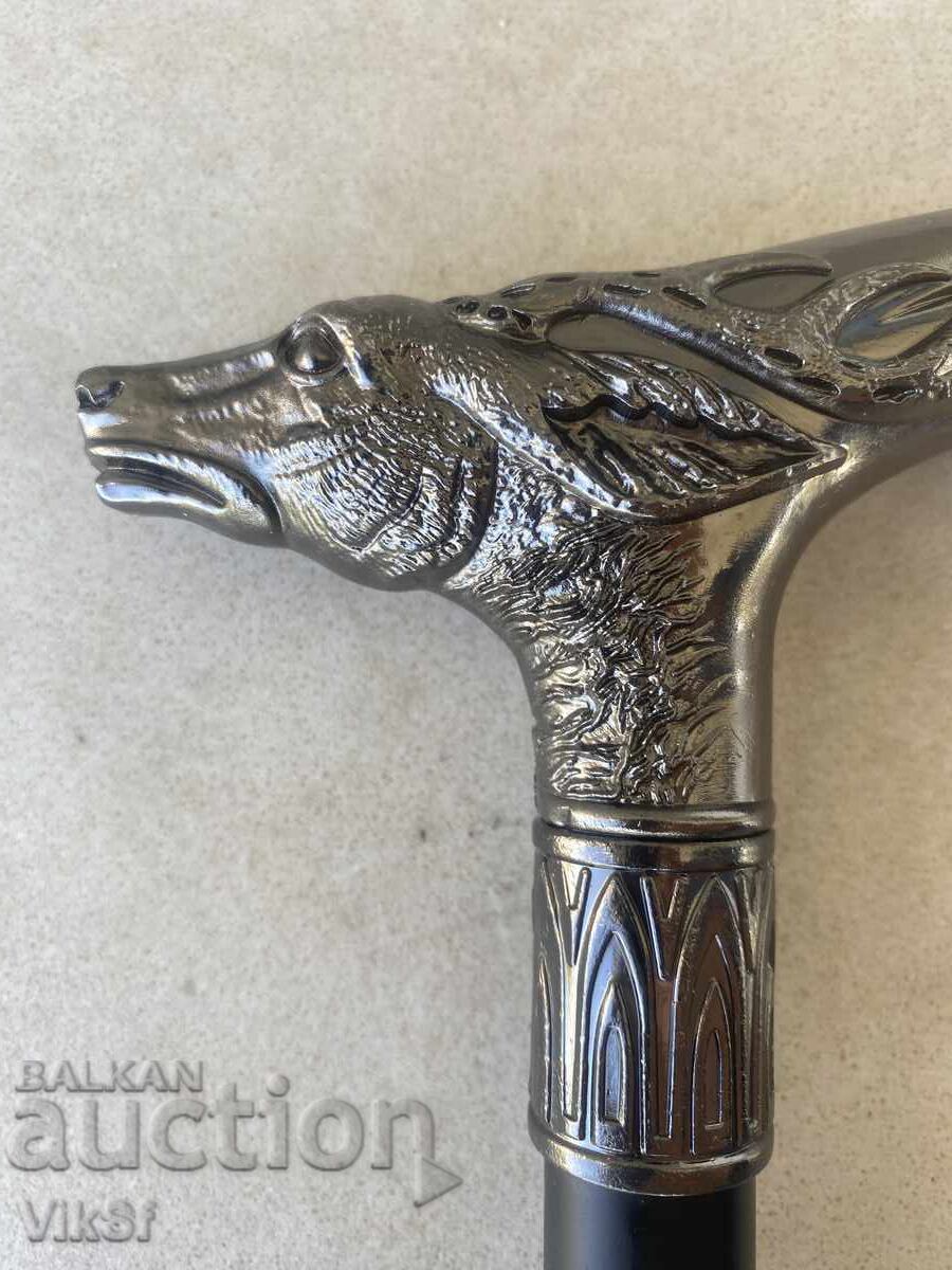 Παράδοση Μπαστούνι με ενσωματωμένο στιλέτο και λαβή "ΤΑΡΑΝΔΟΣ" - λευκό