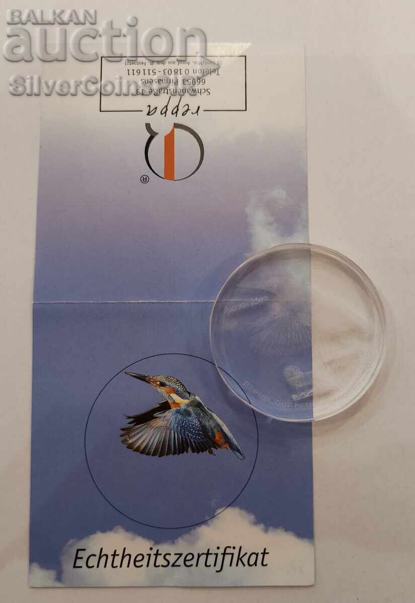 Аукцион Стъкло 10 Франка Колибри 2004 Конго