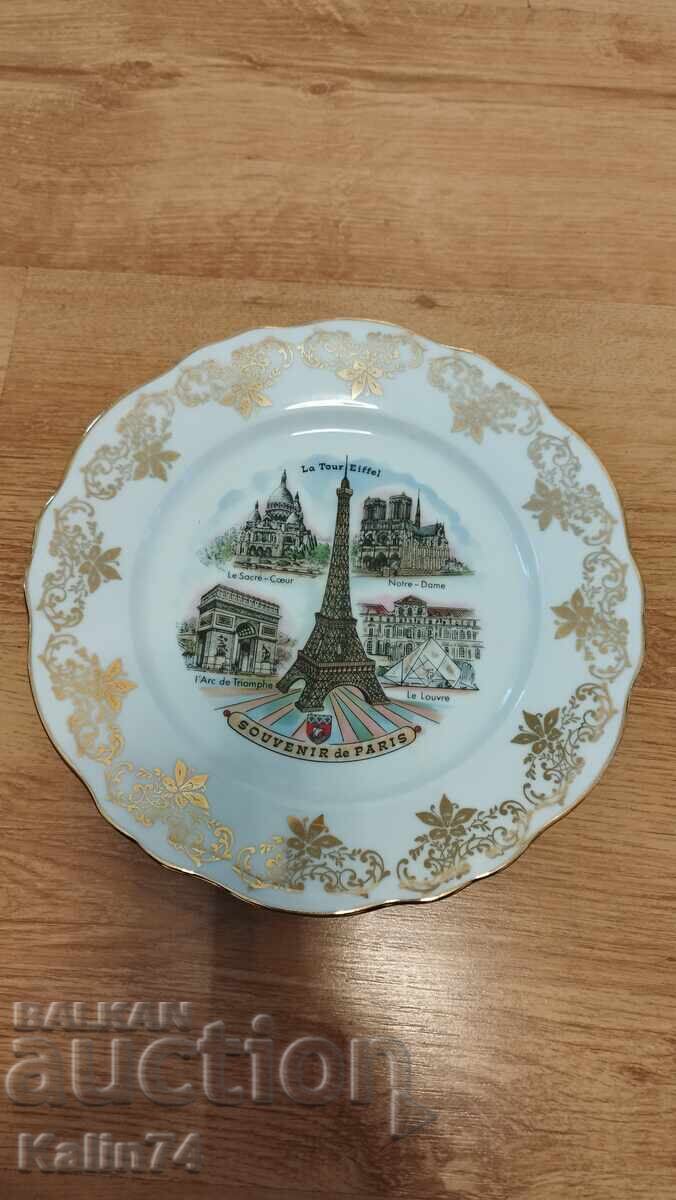 Beautiful porcelain plate from Paris, France