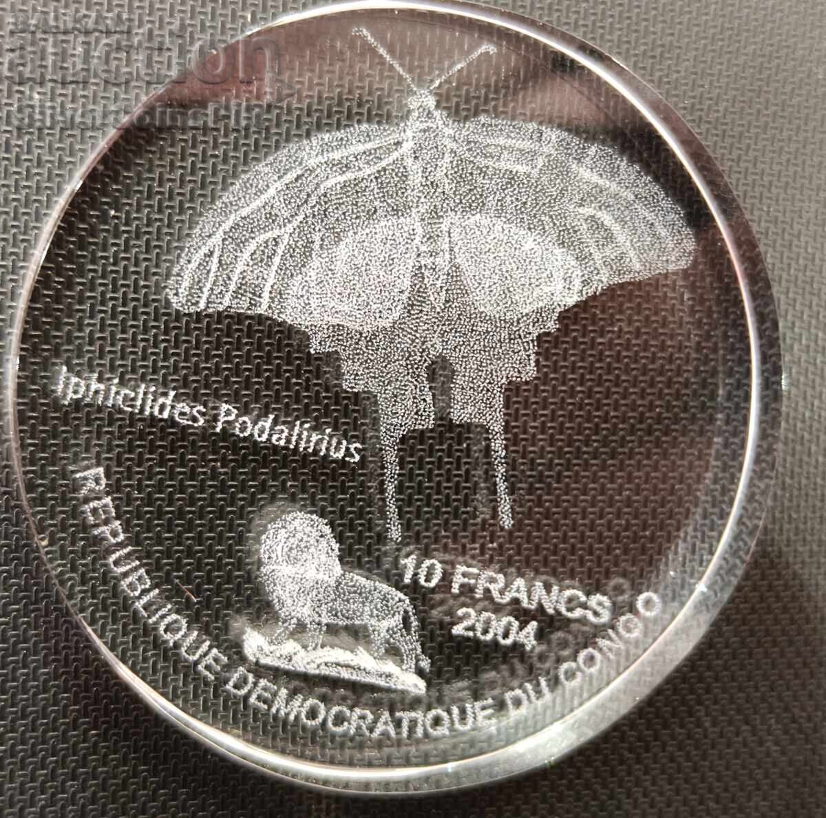 Sticlă 10 Franci Coadă de rândunică 2004 Congo