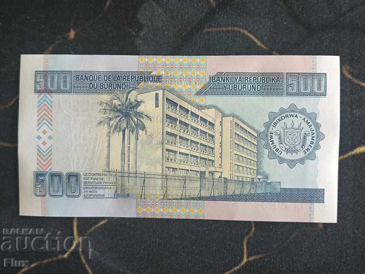 Banknote - Burundi - 500 francs UNC | 2013 with price € 2.25 | 4.40 BGN