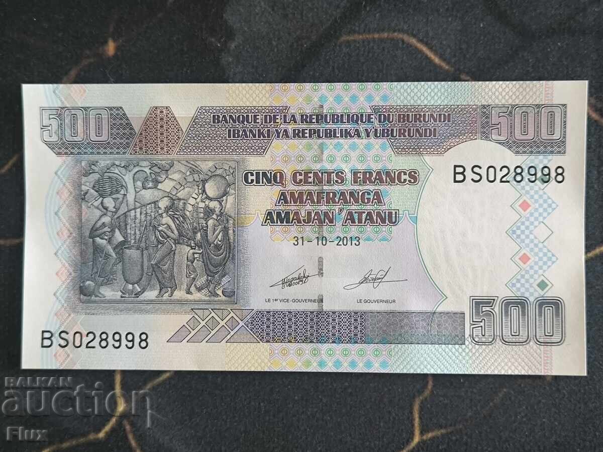 Banknote - Burundi - 500 francs UNC | 2013