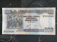 Банкнота - Бурунди - 500 франка UNC | 2013г.