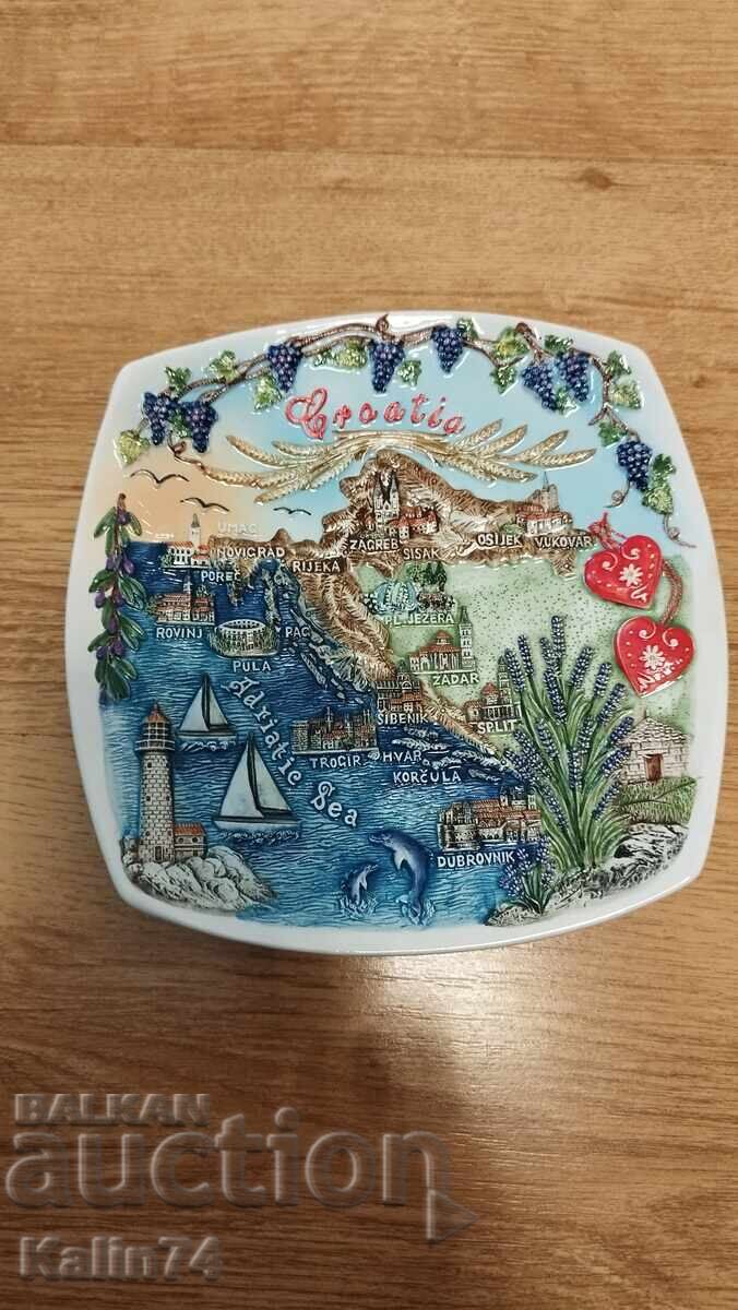 Beautiful porcelain plate from Croatia