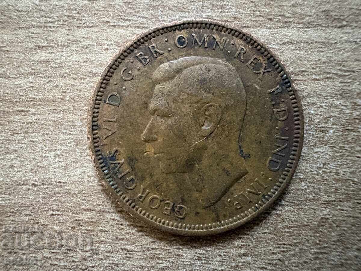 Marea Britanie - 1/2 penny (1943) cu preț € 0.25 | 0.49 BGN