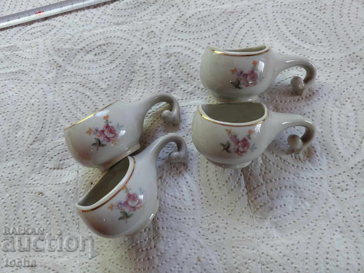 Star bŭlgarski portselan, chashi za rakiya, otlichno zapazen