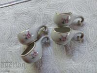 Porțelan bulgăresc vechi, pahare de țuică, stare excelentă