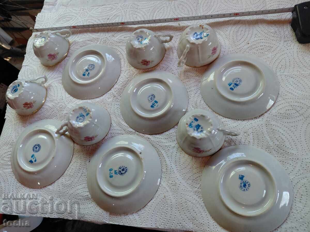 Porțelan bulgăresc vechi, serviciu de cafea - 5