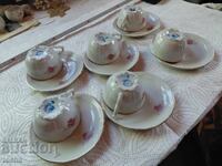 Porțelan bulgăresc vechi, serviciu de cafea