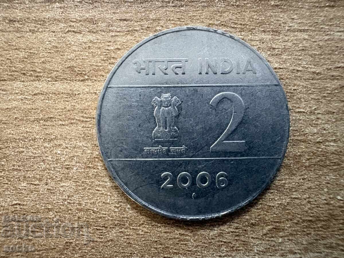India - 2 rupii (2006) - "♦"